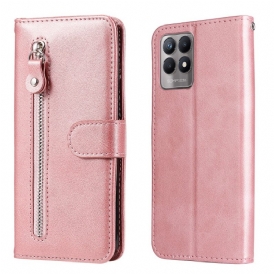 Custodia in pelle Realme 8i Portamonete D'epoca
