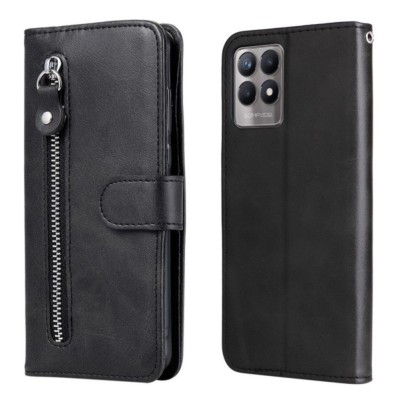 Custodia in pelle Realme 8i Portamonete D'epoca