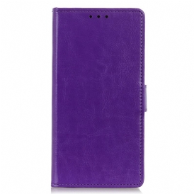 Custodia in pelle Realme 8i Semplice Effetto Pelle Lucida