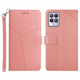 Custodia in pelle Realme 8i Stile Pelle Geo Y Design
