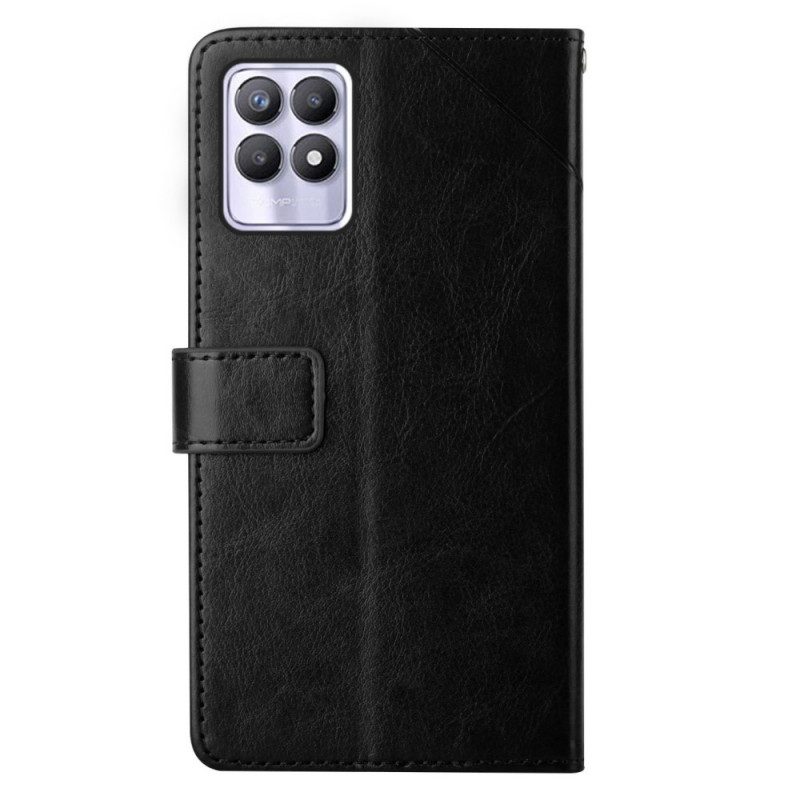 Custodia in pelle Realme 8i Stile Pelle Geo Y Design
