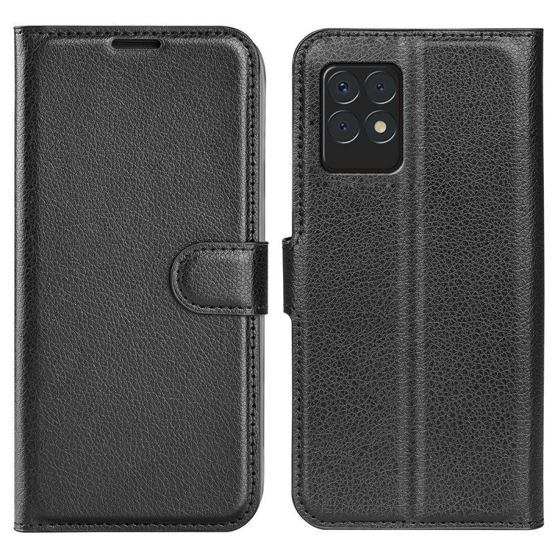 Folio Cover Realme 8i Classica Ecopelle Litchi