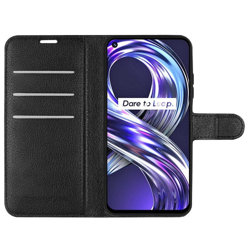 Folio Cover Realme 8i Classica Ecopelle Litchi