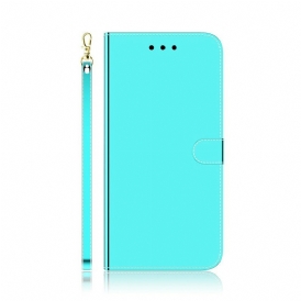 Custodia in pelle Oppo Find X3 Neo Copri Specchietto In Ecopelle