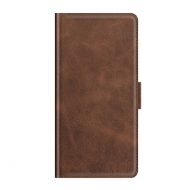 Custodia in pelle Oppo Find X3 Neo Folio Cover Doppia Patta Classica