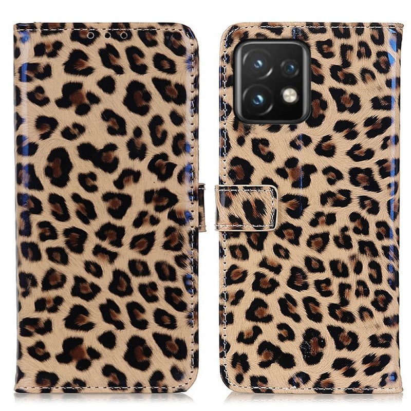 Custodia A Portafoglio Motorola Edge 40 Pro Leopardo
