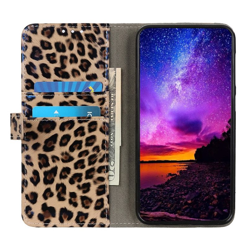 Custodia A Portafoglio Motorola Edge 40 Pro Leopardo