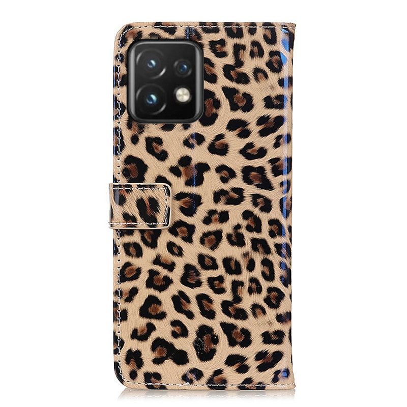 Custodia A Portafoglio Motorola Edge 40 Pro Leopardo