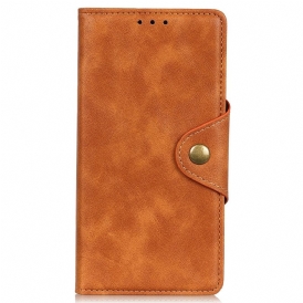 Custodia in pelle Motorola Edge 40 Pro Bottone Magnetico