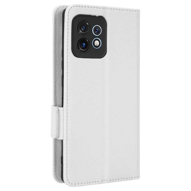 Custodia in pelle Motorola Edge 40 Pro Finezza Doppia Chiusura