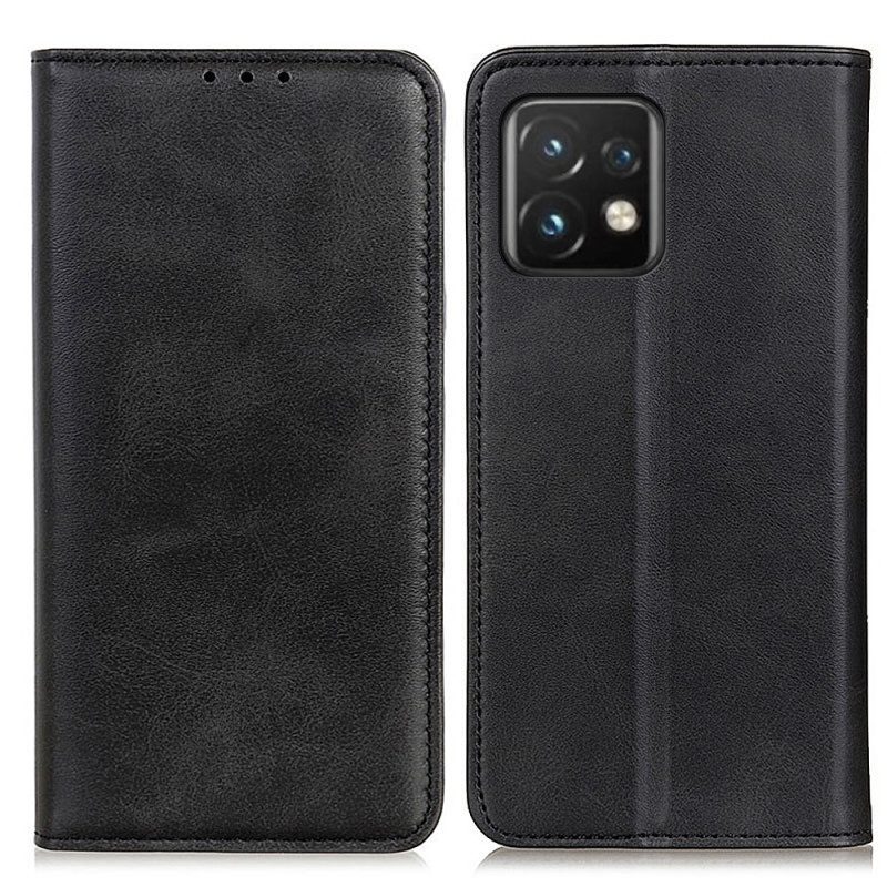 Folio Cover Motorola Edge 40 Pro Custodia in pelle Pelle Crosta Eleganza