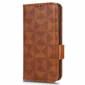Folio Cover Motorola Edge 40 Pro Triangoli Con Cordino