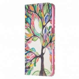 Custodia in pelle Realme 8 5G Albero Colorato