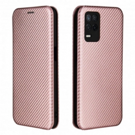 Folio Cover Realme 8 5G Custodia in pelle Silicone Colorato Al Carbonio
