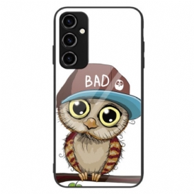 Cover Samsung Galaxy A34 5G Vetro Temperato Del Gufo Cattivo