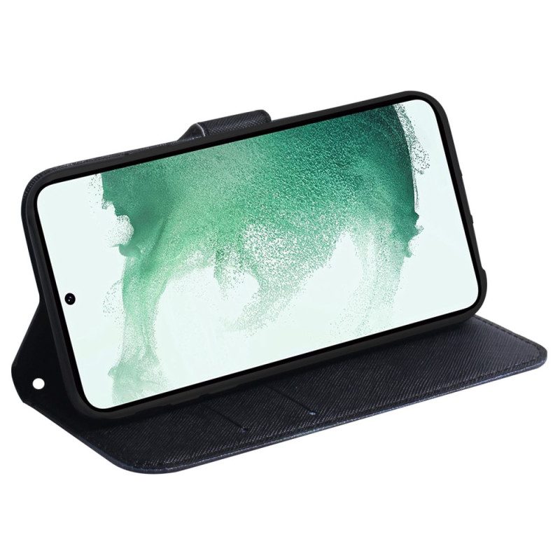 Custodia A Portafoglio Samsung Galaxy A34 5G Lupo Dell'acquerello Strappy