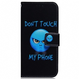 Custodia in pelle Samsung Galaxy A34 5G Emoji Non Toccare Il Mio Telefono