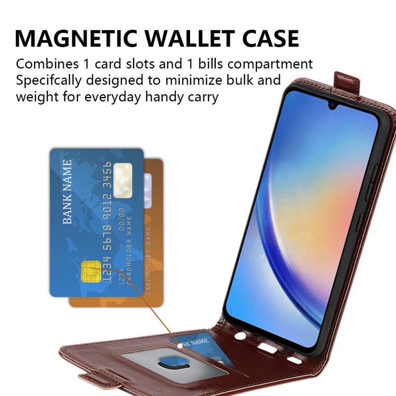 Custodia in pelle Samsung Galaxy A34 5G Folio Cover Aletta Verticale