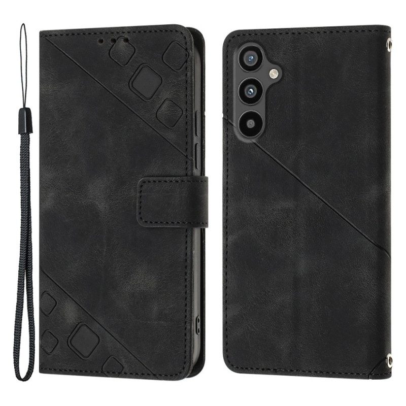 Custodia in pelle Samsung Galaxy A34 5G Modello 70 Strappy