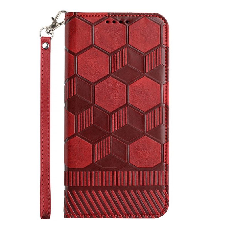Custodia in pelle Samsung Galaxy A34 5G Modello Di Pallone Da Calcio