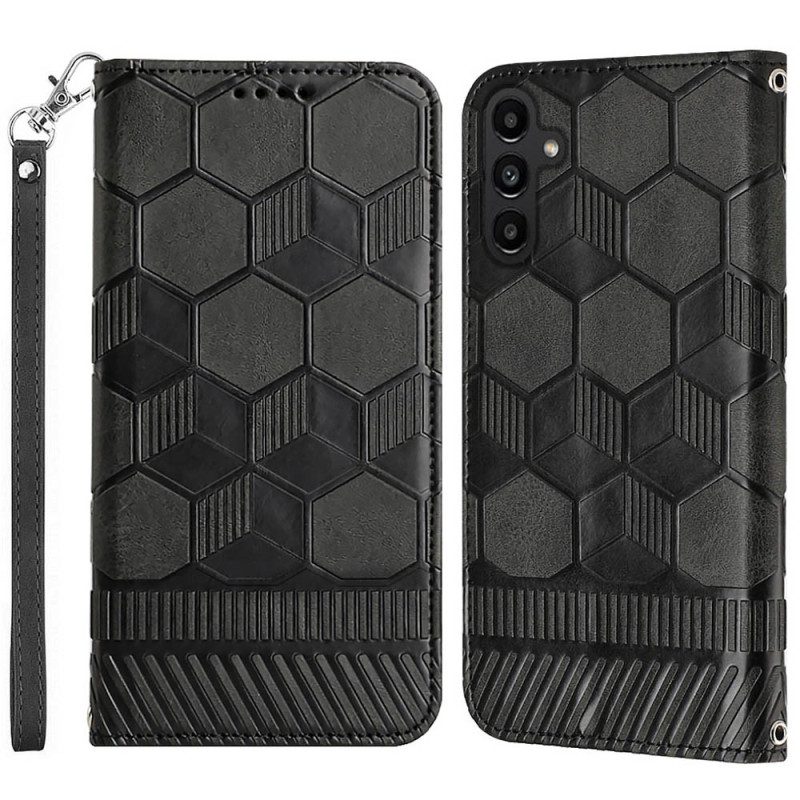 Custodia in pelle Samsung Galaxy A34 5G Modello Di Pallone Da Calcio