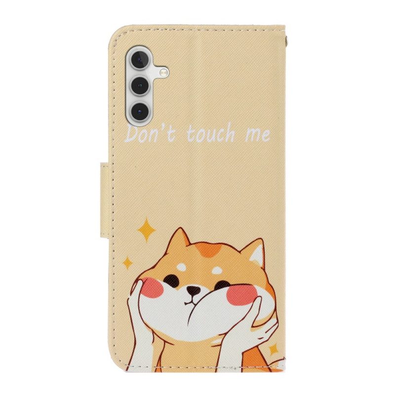 Custodia in pelle Samsung Galaxy A34 5G Non Toccarmi Strappy
