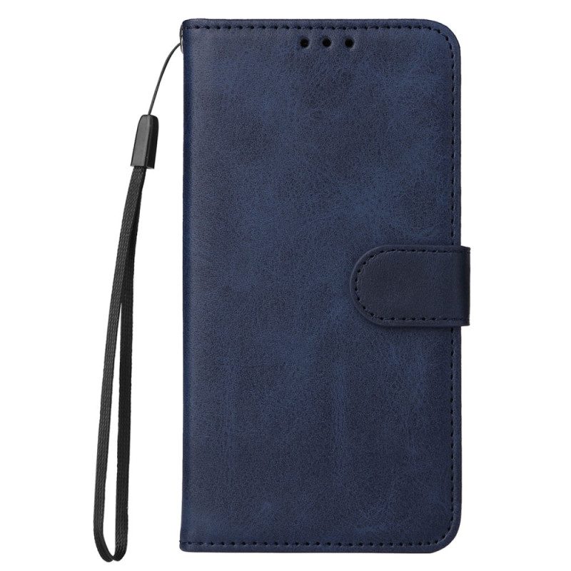 Custodia in pelle Samsung Galaxy A34 5G Semplice Con Cinturino