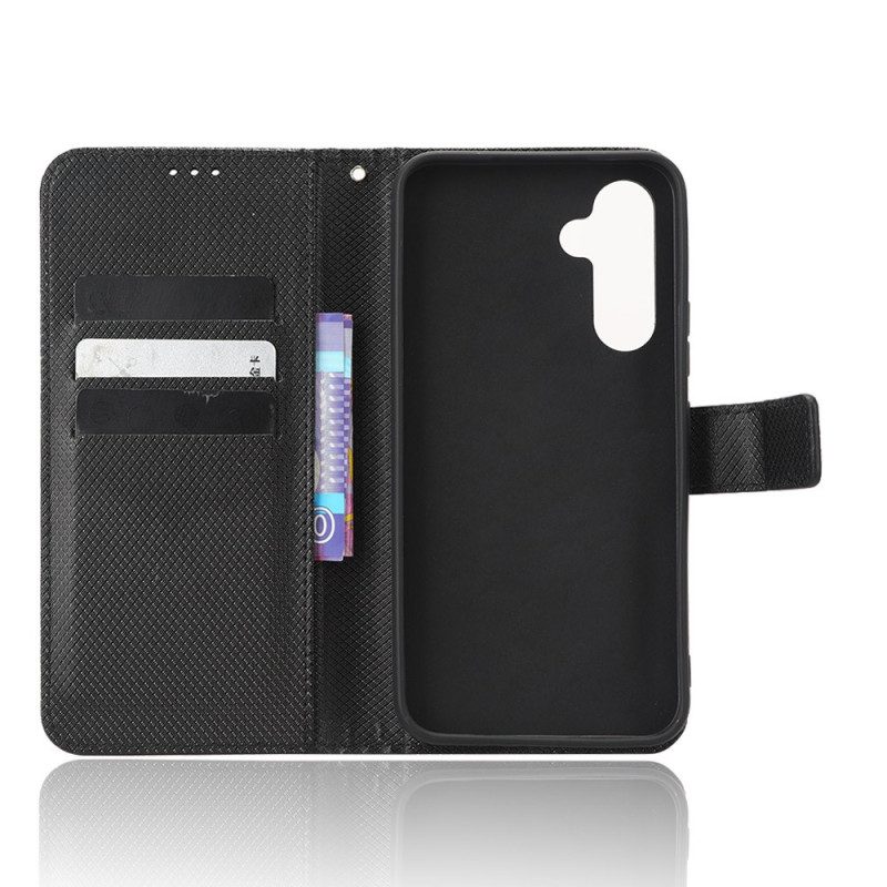Custodia in pelle Samsung Galaxy A34 5G Stile Strappy
