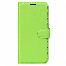 Folio Cover Samsung Galaxy A34 5G Classico Effetto Pelle Litchi