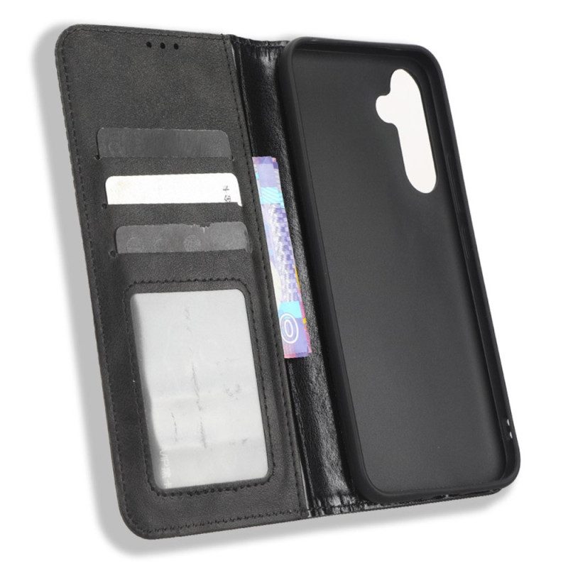 Folio Cover Samsung Galaxy A34 5G Custodia in pelle Stilizzato