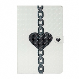 Custodia in pelle Samsung Galaxy Tab S8 Plus / Tab S7 Plus Cuore Incatenato