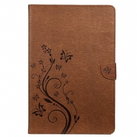 Custodia in pelle Samsung Galaxy Tab S8 Plus / Tab S7 Plus Farfalle Floreali