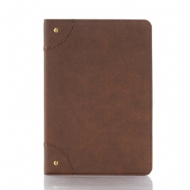 Custodia in pelle Samsung Galaxy Tab S8 Plus / Tab S7 Plus Rivetti Vintage In Ecopelle