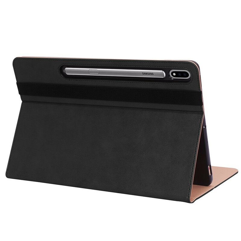 Custodia in pelle Samsung Galaxy Tab S8 Plus / Tab S7 Plus Stile In Pelle Con Cinturino
