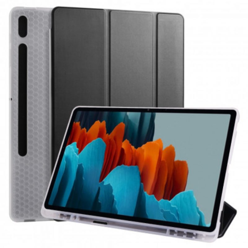 Custodia Samsung Galaxy Tab S8 Plus / Tab S7 Plus Silicone E Finta Pelle