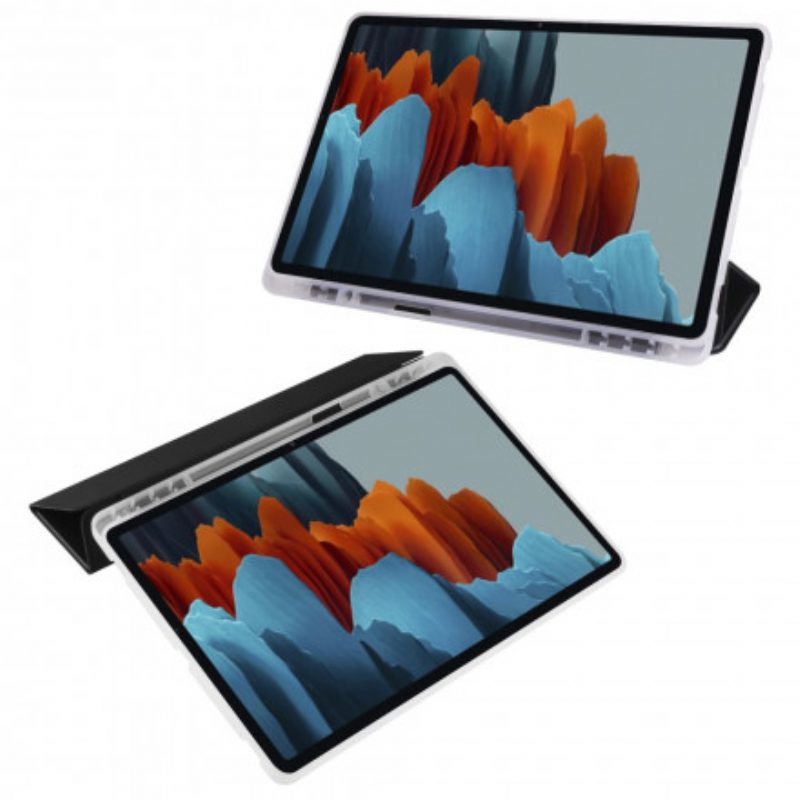 Custodia Samsung Galaxy Tab S8 Plus / Tab S7 Plus Silicone E Finta Pelle