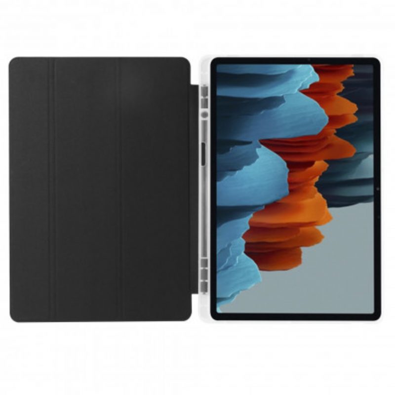 Custodia Samsung Galaxy Tab S8 Plus / Tab S7 Plus Silicone E Finta Pelle