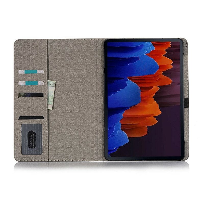 Folio Cover Samsung Galaxy Tab S8 Plus / Tab S7 Plus Mappa Del Mondo