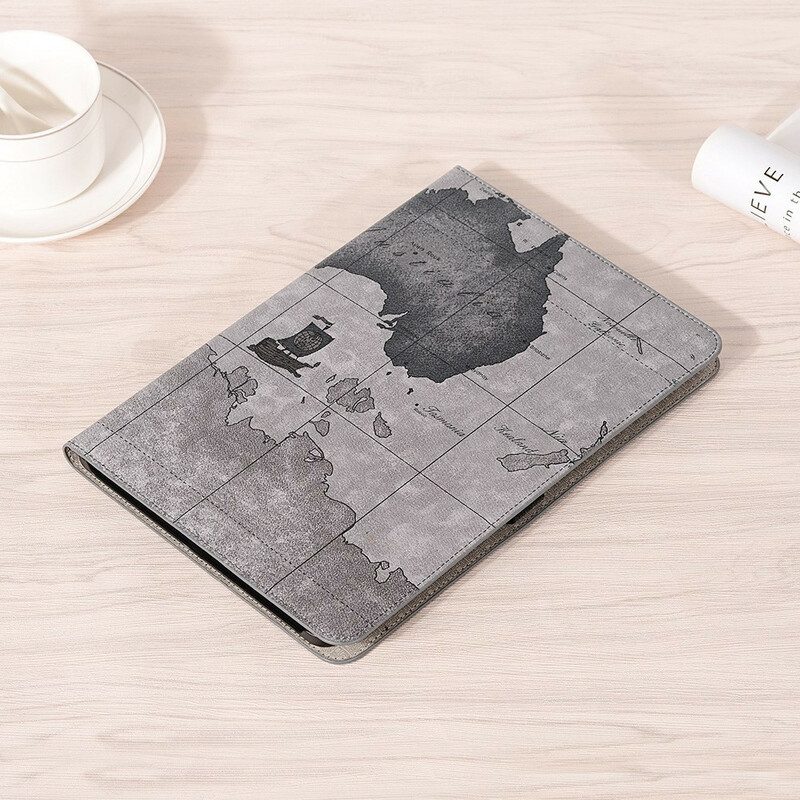 Folio Cover Samsung Galaxy Tab S8 Plus / Tab S7 Plus Mappa Del Mondo