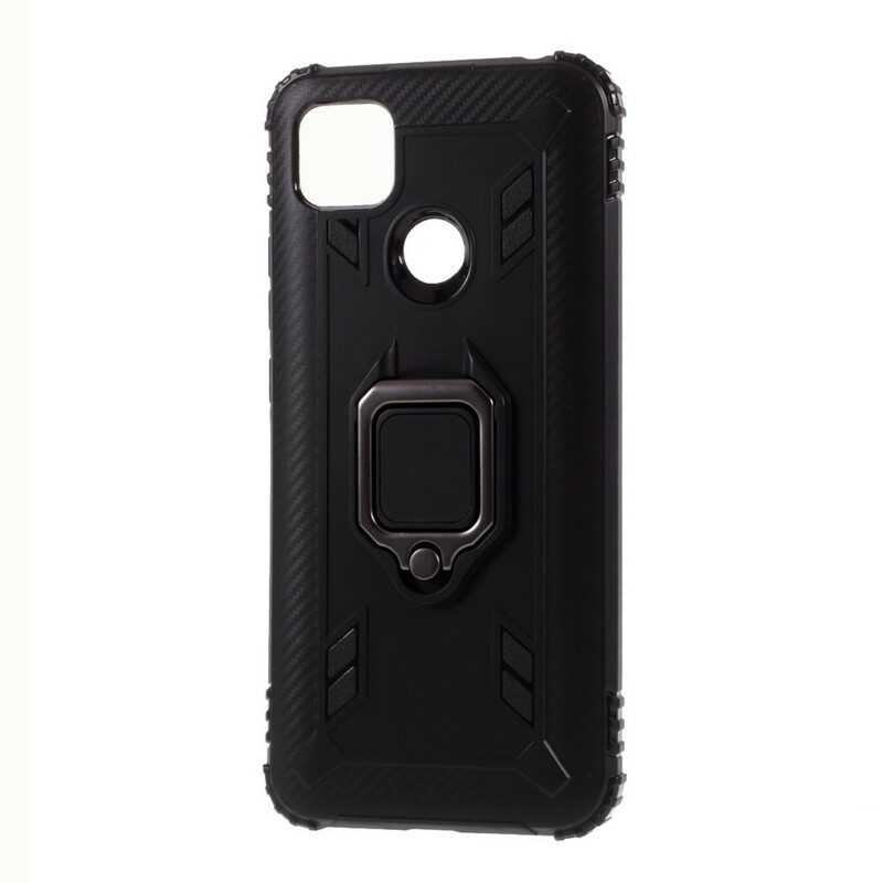 Cover Xiaomi Redmi 9C Stile Ad Anello In Fibra Di Carbonio