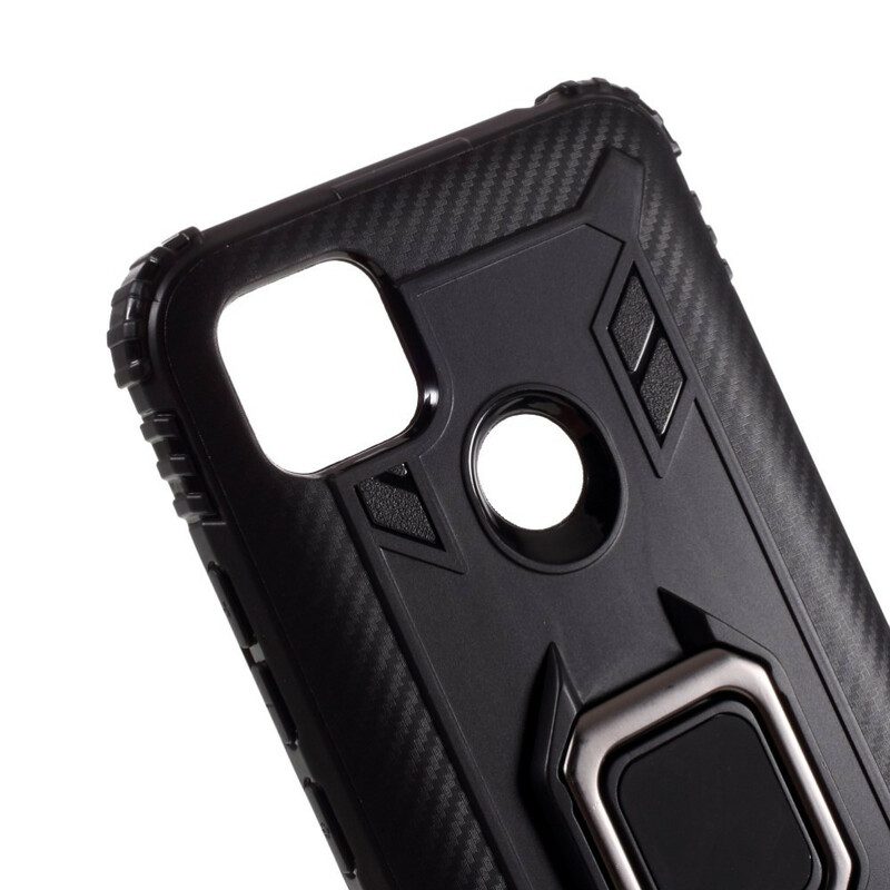 Cover Xiaomi Redmi 9C Stile Ad Anello In Fibra Di Carbonio