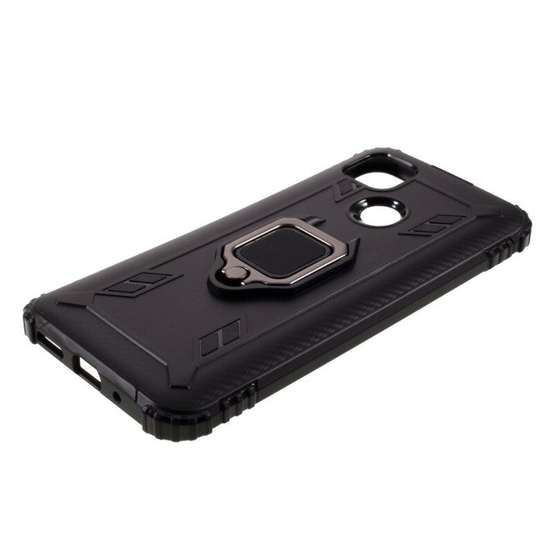 Cover Xiaomi Redmi 9C Stile Ad Anello In Fibra Di Carbonio