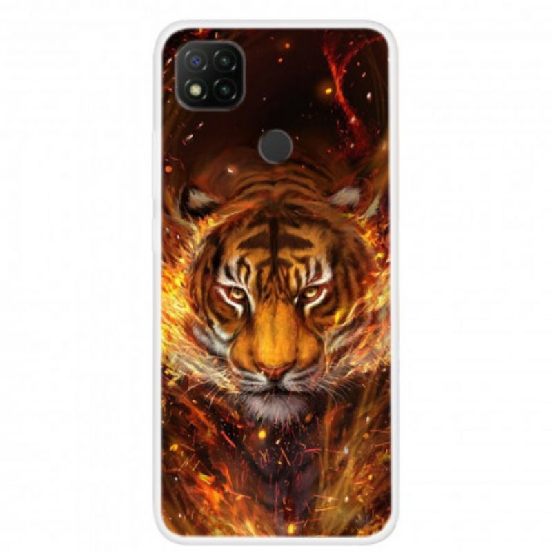 Cover Xiaomi Redmi 9C Tigre Di Fuoco