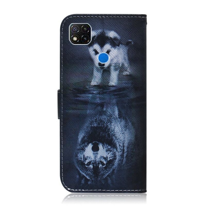 Custodia in pelle Xiaomi Redmi 9C Ernesto Il Lupo