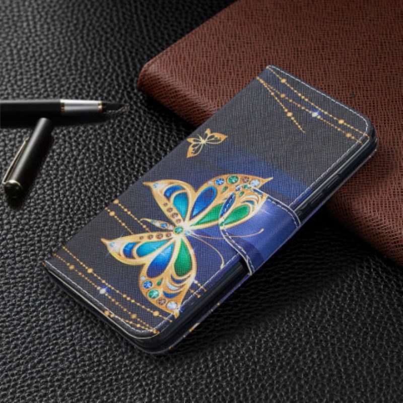 Custodia in pelle Xiaomi Redmi 9C Farfalle Incredibili