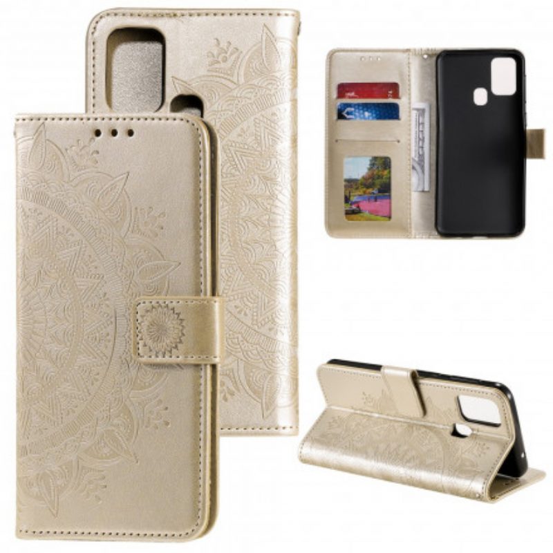 Custodia in pelle Xiaomi Redmi 9C Mandala Del Sole
