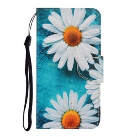 Custodia in pelle Xiaomi Redmi 9C Margherite Perizoma