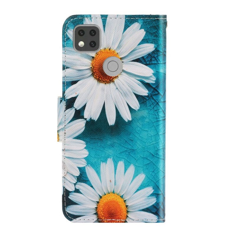 Custodia in pelle Xiaomi Redmi 9C Margherite Perizoma