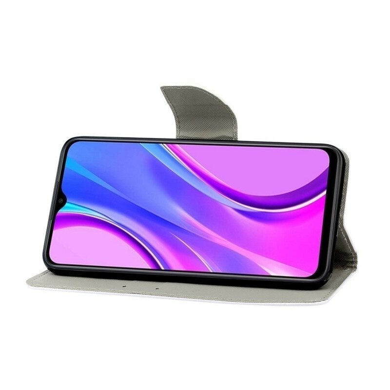 Custodia in pelle Xiaomi Redmi 9C Margherite Perizoma