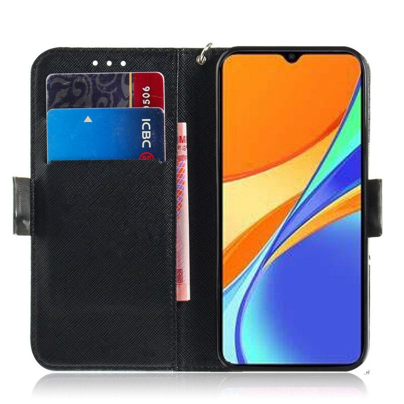 Custodia in pelle Xiaomi Redmi 9C Perizoma Safari Animali